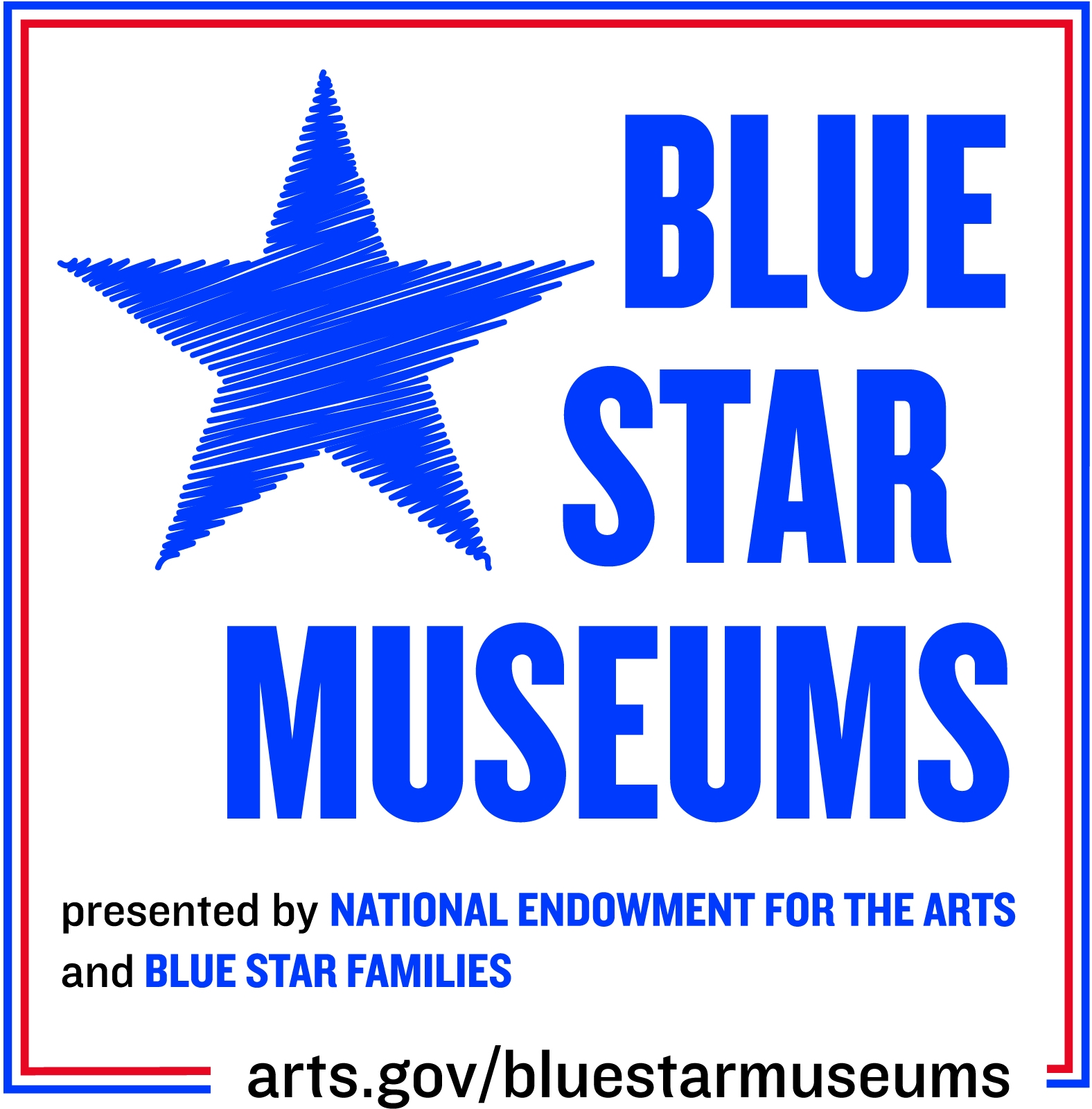 We are a blue star museum logo